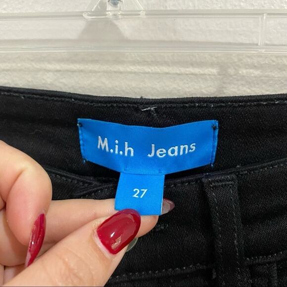 M.i.h Jeans Black Bridge High Rise Skinny Jeans Size 27 Premium Denim Minimal - Picture 3 of 7